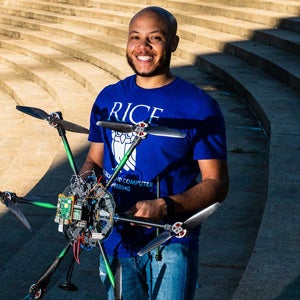 Terrence Rice with drone