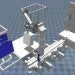Manipulator performing placement task in simulation environment.  