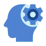 Gear thinking icon